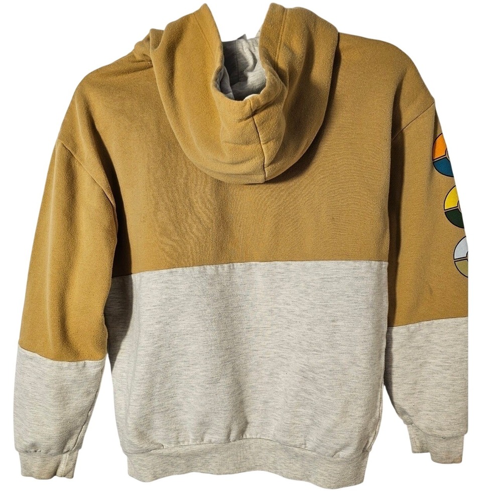 Pokemon Pikachu Hoodie Mustard Yellow Gray Colorblock Poke Balls Boys XL Kids - Picture 2 of 4